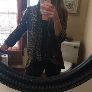 Leopard print blazer